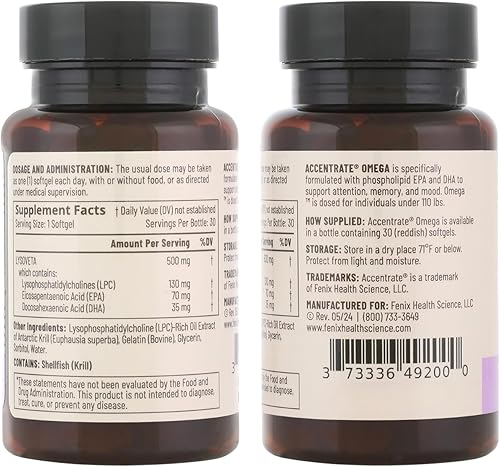 Miniatura 8 de Omega wLYSOVETA LPC  Suplementos de EPA y DHA para la salud cerebral  Enfoque, atención, memoria y estado de ánimo  6 veces mayor absorción que el
