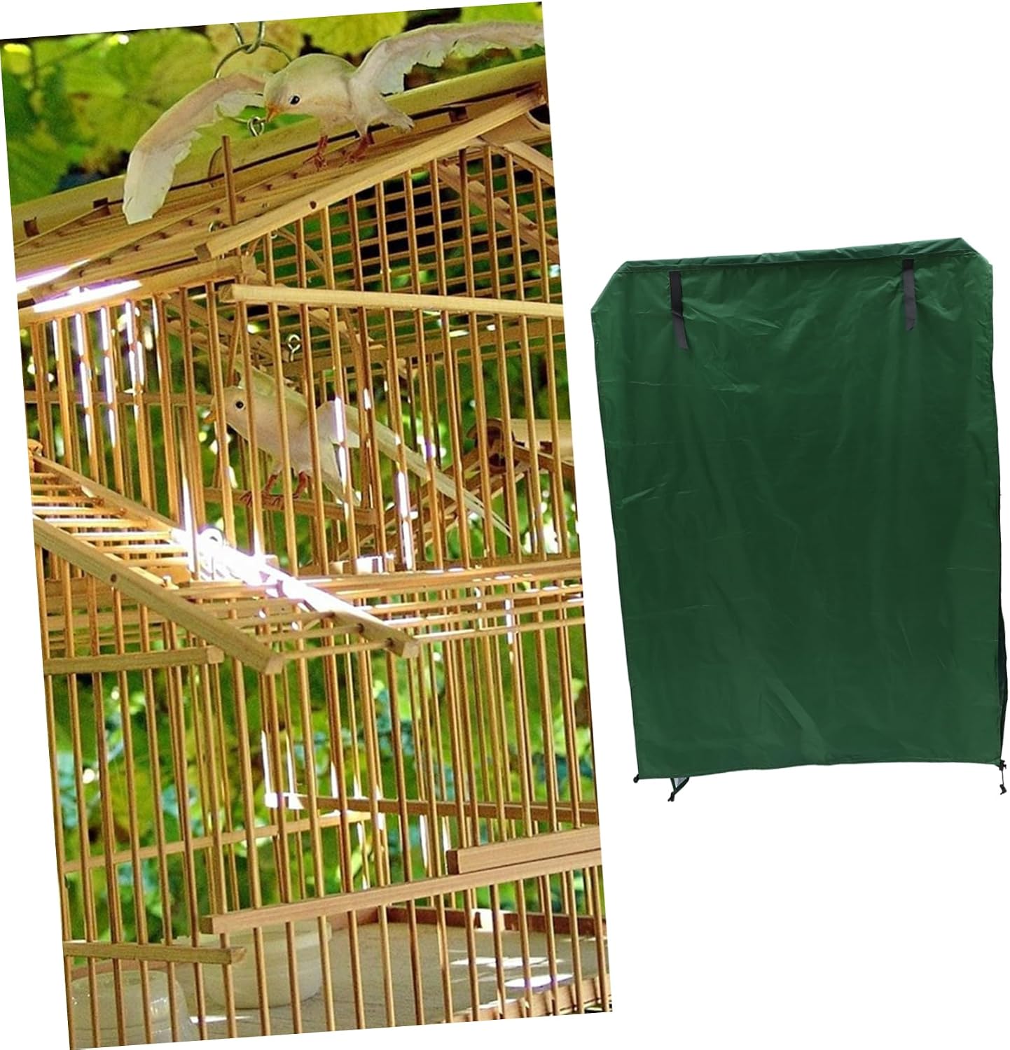 Yardwe Birdcage Protective Cover Outdoor Bird Cage Shield Dust Cover for Bird Cages Easy to Install Fits