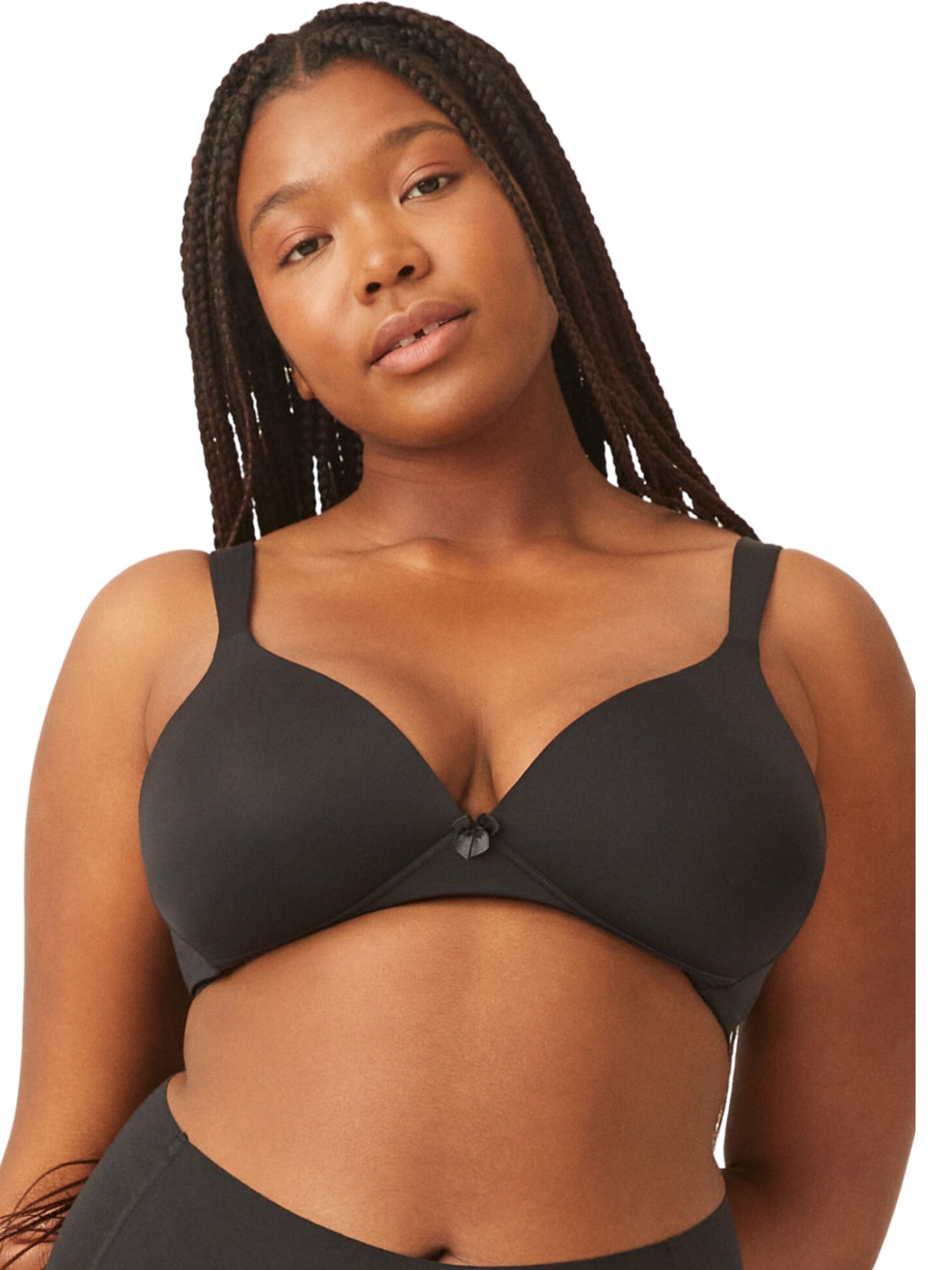 Naturana® BH Damen ohne Bügel [Cup A-D] I 100% Gepolsterte Träger I BH ohne Bügel mit nahtlosen Cups I Damen BH mit Unterbrustband