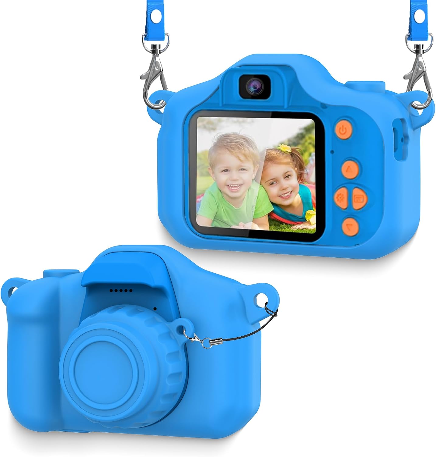 for Seckton X2 Camera Silicone Case with Lens Cap and Lanyard, Drop-Resistant Portable Carrying Case with Lens Protection Cover for Seckton X2 Digital Camera Accessories, Blue