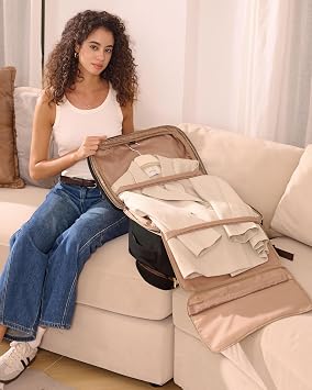 LOVEVOOK 40L Travel Backpack for Women Men with Garment Bag, Airline Approved Carry on Luggage Travel Essentials with 3 Packing Cubes, TSA Overnight Bags Weekender Essentials Backpacks fits 17 Laptop