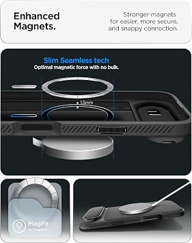 Spigen iPhone Air ile Uyumlu MagSafe Kılıf Optik Armor Mag Fit Metal Stand özellikli Kamera Korumalı Siyah Kapak - ACS09930 (Spigen TR Garantili)