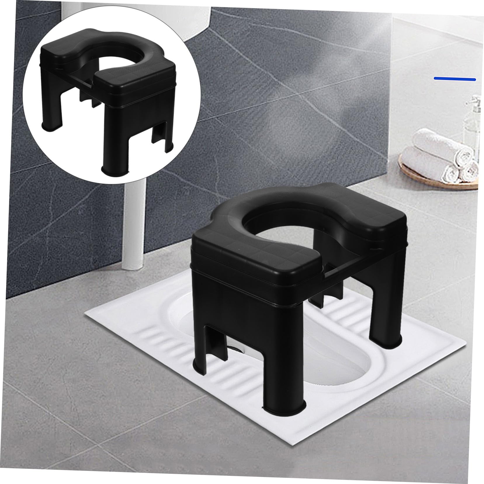 Igienico per bagno antiscivolo, 26,5 cm, senza BPA, ideale per anziani e assistenza quotidiana, design Kakt, facile da pulire