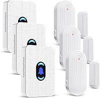 Vista 9 de Daytech Timbre Inalámbrico con Sensor de Puerta Timbre de Entrada con Alcance de 800 pies 20 Melodías 5 Niveles de Volumen Ajustable Timbre
