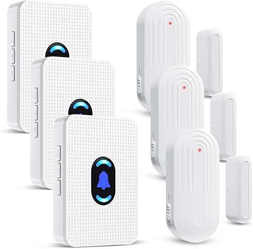 Miniatura 9 de Daytech Timbre de puerta inalámbrico, timbre de puerta para entrada de negocios, tiendahogaroficina, alarmas de puerta cuando se abre con rango de
