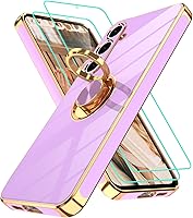 Vista 145 de Gritup Funda para Samsung Galaxy A14 5G: Funda para Samsung A14 2 piezas, protector de pantalla, soporte de anillo de rotación de 360°, soporte