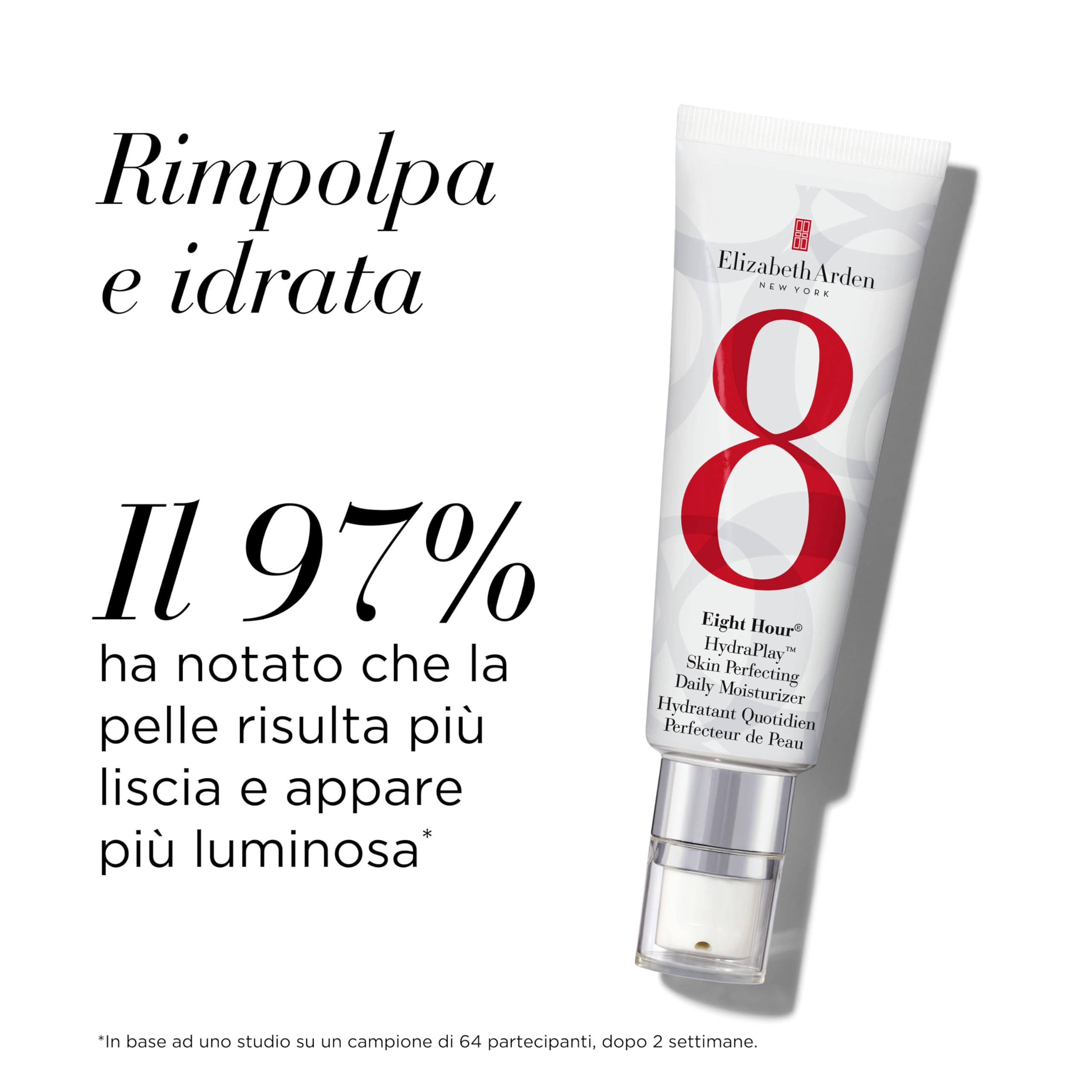 Elizabeth Arden, Set Regalo Eight Hour, Duo Essenziale, HydraPlay Crema Idratante Quotidiana per la Pelle e Balsamo Labbra SPF 15, 3,7g