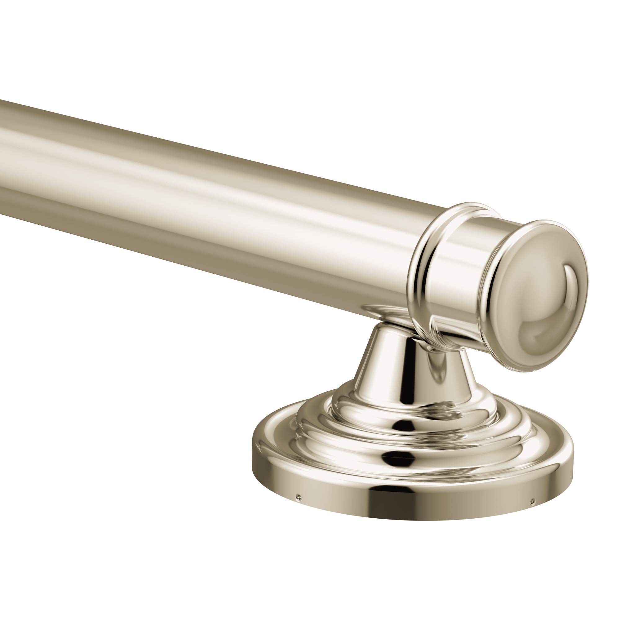 Moen YG6412NL Barra de Agarre para baño de 12 Pulgadas, Níquel Pulido