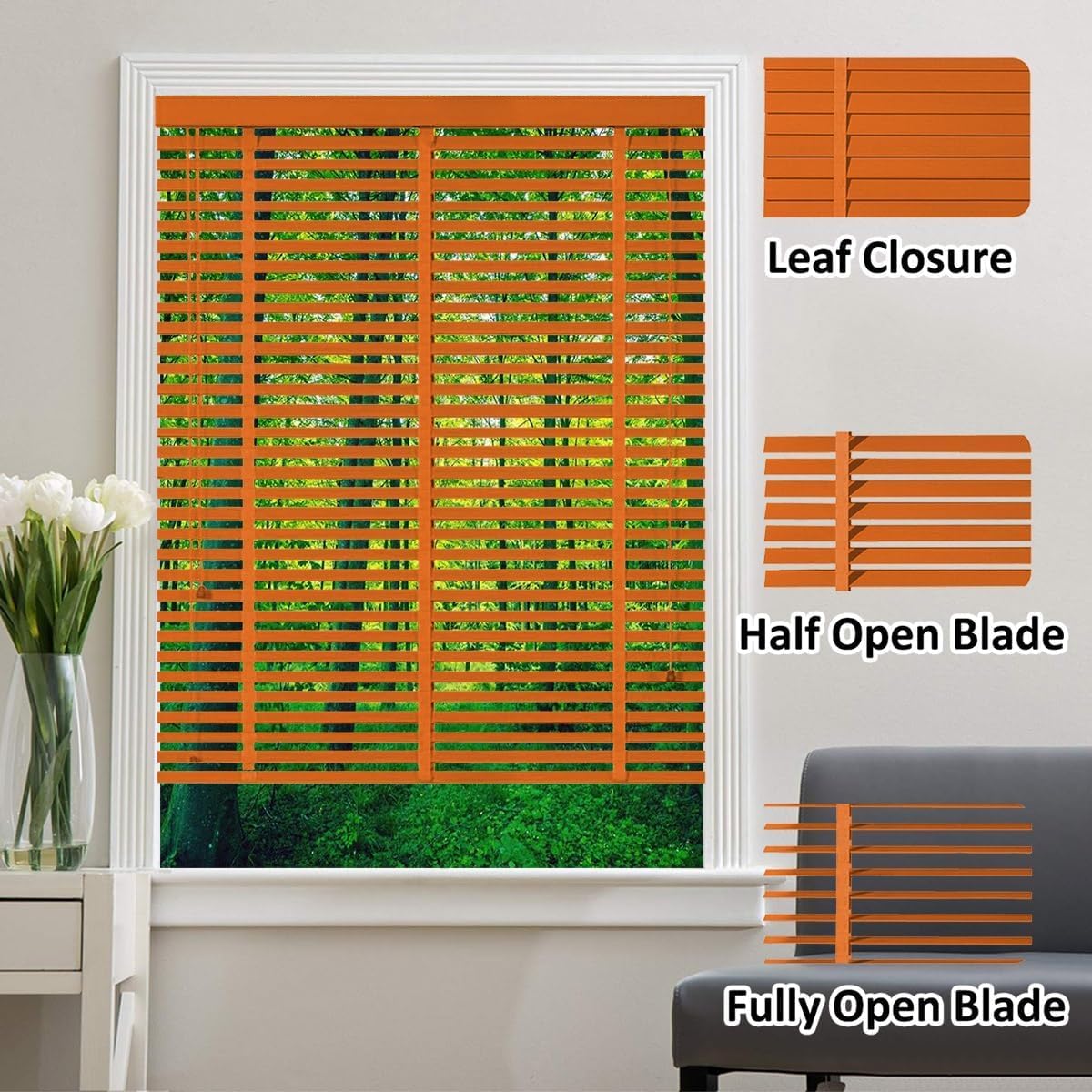 Amazon.co.jp: ウッドブラインド木製ベネチアンブラインド50mmスラット