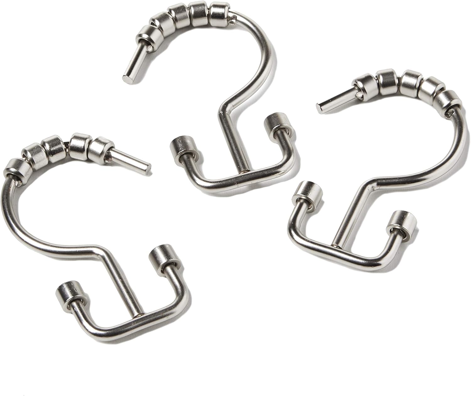 SKL Home by Saturday Knight Ltd. Double Hang Shower Curtain Hooks, Chrome : Home & Kitchen