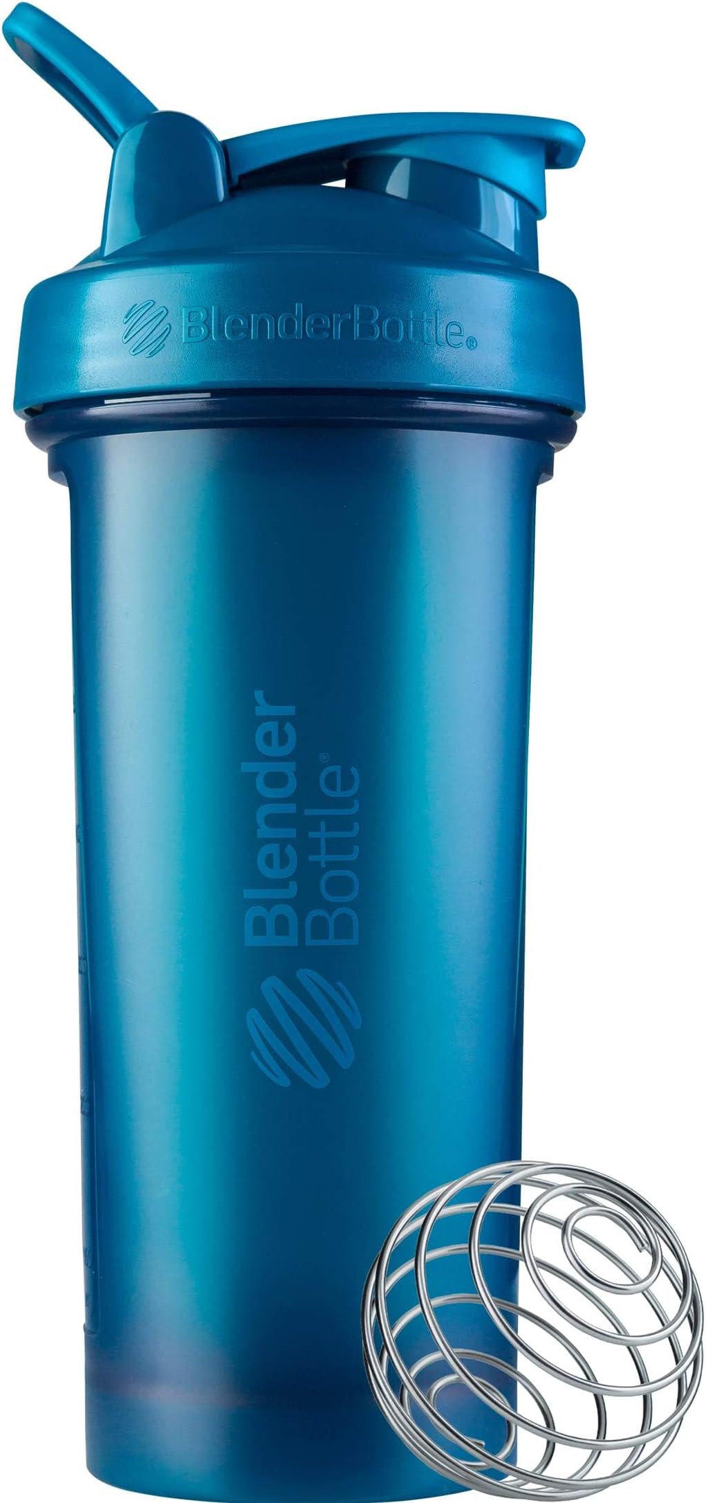 Classic V2 Shaker Bottle with Stainless Steel Ball, For Protein Shakes, Dishwasher Safe, 830ml, Ocean blue