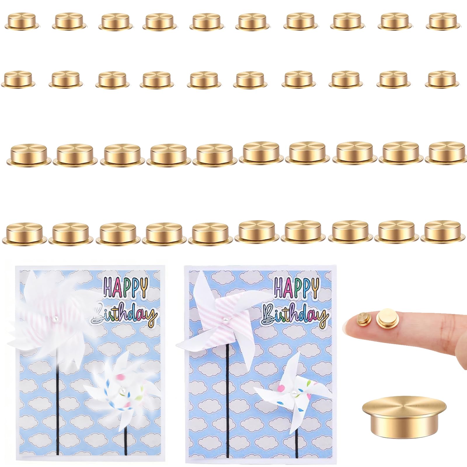 40 Pcs Mini Metal Rotating Bearings for DIY Handmade Crafts Paper Cards Scrapbooking, 360°Rotation Smooth Spin Mechanism Spinner for Jewelry Making Nail Decor Crafts Project Tools (8x10x3mm&5x7x2.5mm)-image-47