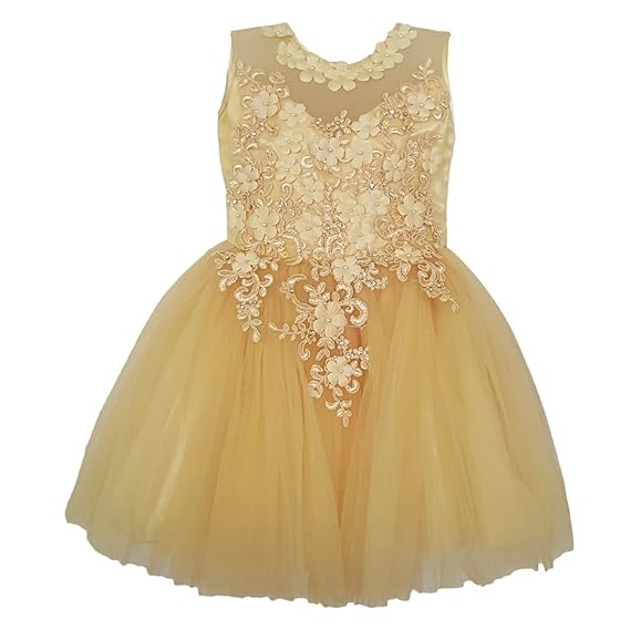 gold colour long frocks