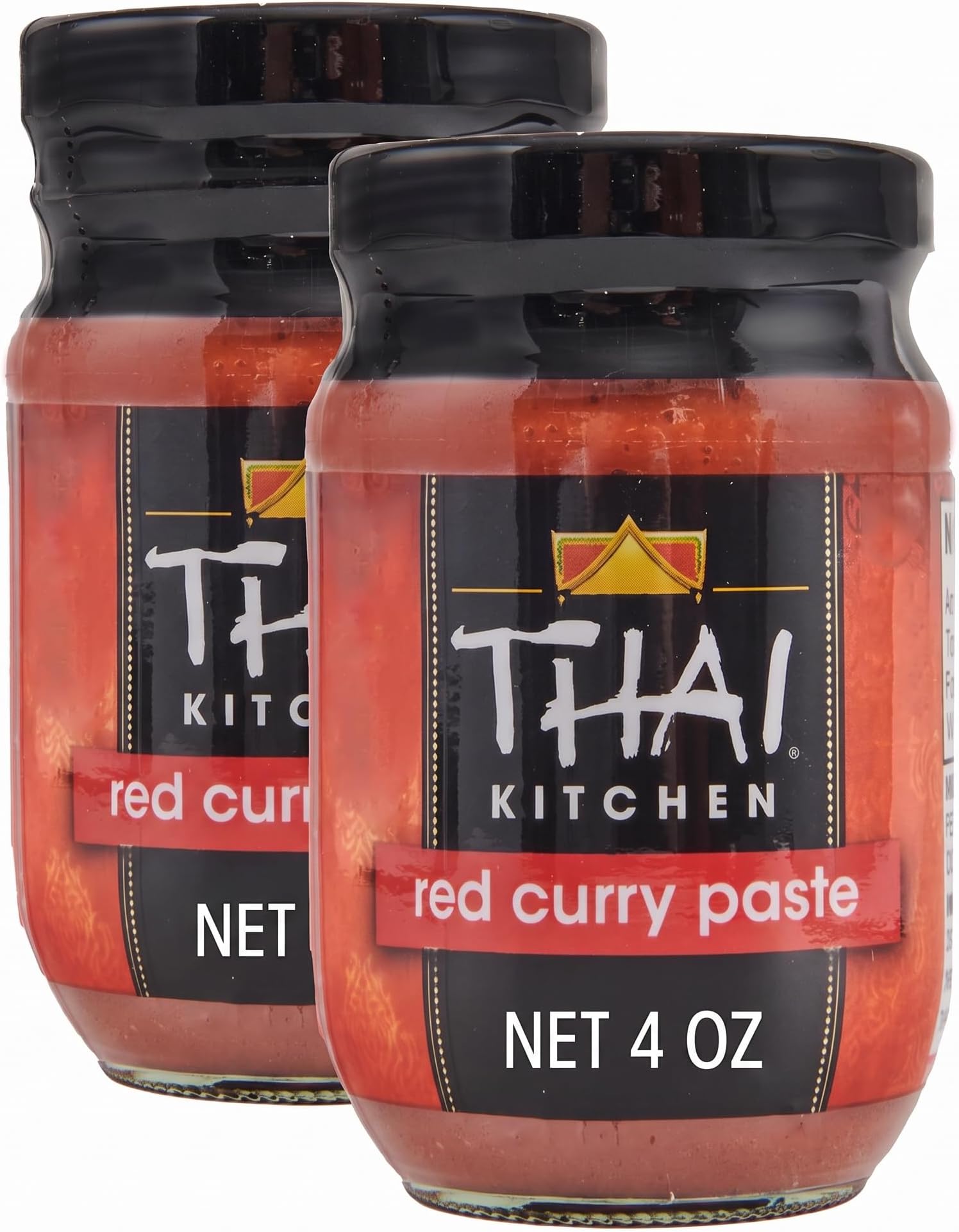 Thai Kitchen Red Curry Paste, Gluten Free, Vegan, Authentic, Non GMO, Hot Heat, For Thai-Inspired Cooking, Stir-Fry, Soups, Curries, and More, 4 oz (Pack of 2)