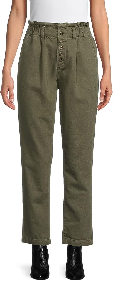 Tru Women's High Rise Paperbag Pants 