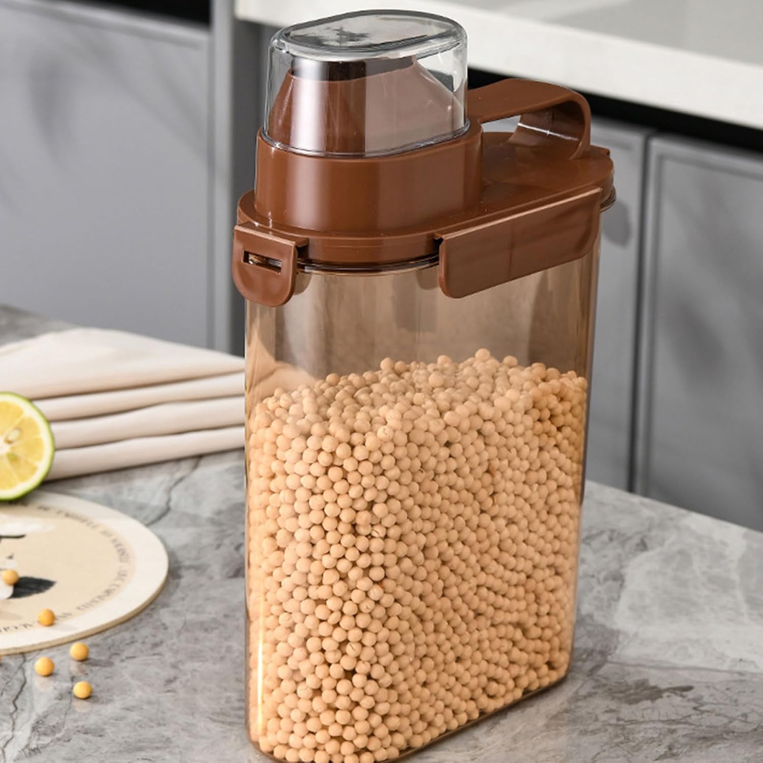 Portable Grains Containers Effective Sealed Storage Bins Container for Cereals Rice and Other Canister