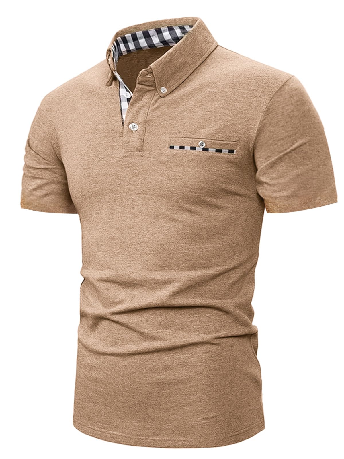 Zetieny Polo Uomo Manica Corta Casual Golf T-Shirt Estiva Poloshirt con Tasche