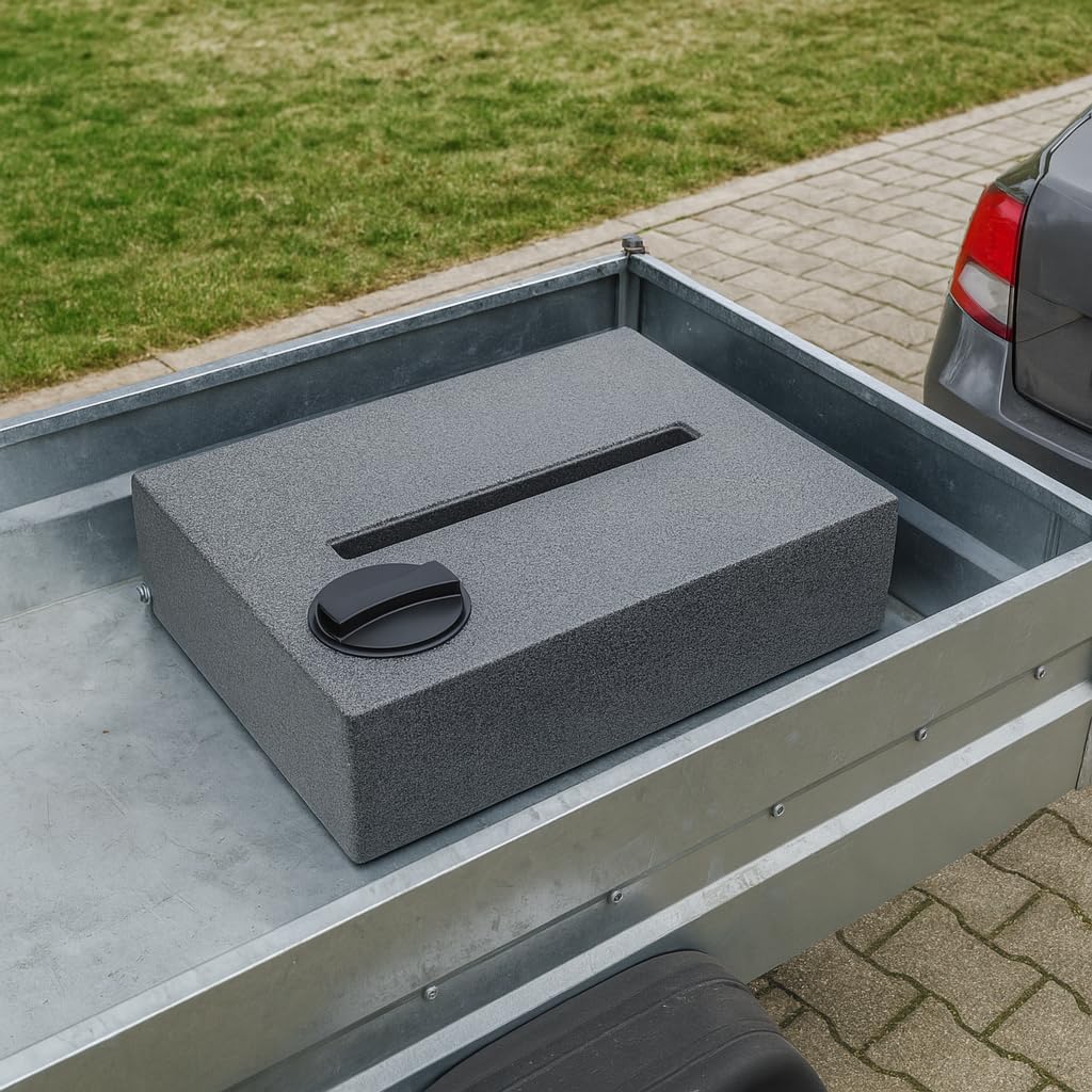 KMND Wassertank 80L für Trinkwasser - Wasserbehälter Regentonne, Marmoriert | 80 Liter, Lebensmittelechtes PE, Hygienischer, UV- Frostbeständig, Camping & Notvorrat, Wohnmobil, Garten, 80 x 60 x 20 cm