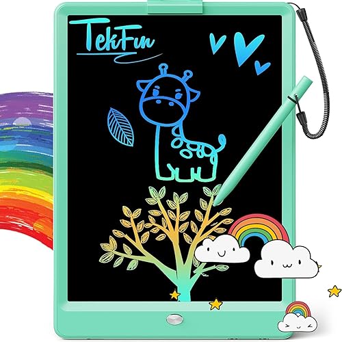 TEKFUN Juguetes para Niños Tableta de Escritura LCD de 10 Pulgadas, Tablero de Garabatos para Colorear sin Desorden, Almohadilla de Dibujo para