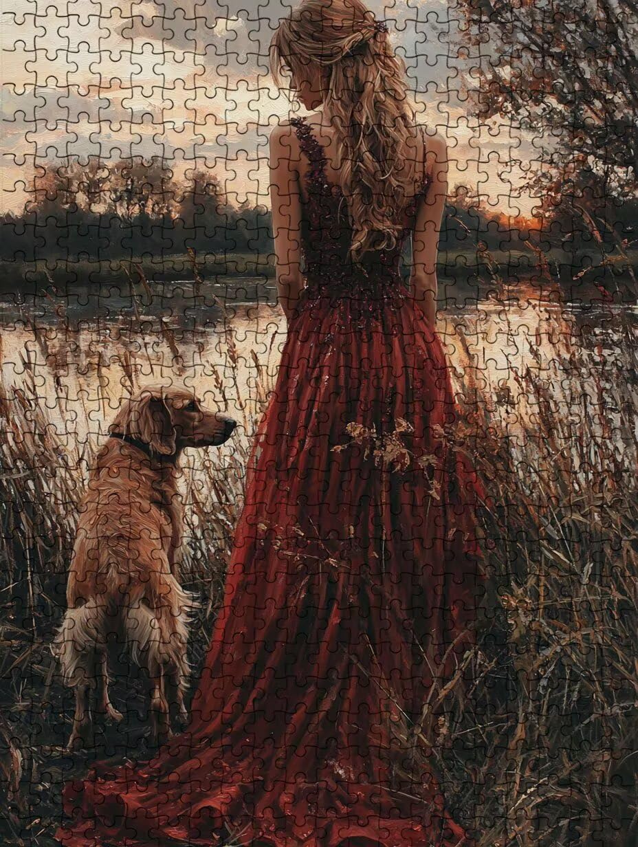 Goldene Frau Puzzle 6000 Teile, Klassische Puzzles, Geschicklichkeitsspiel Puzzle für Erwachsene, Puzzlespiele für Die Ganze Familie, Mit Schöner Verpackung, Dekoration Puzzles DX0YL3-492