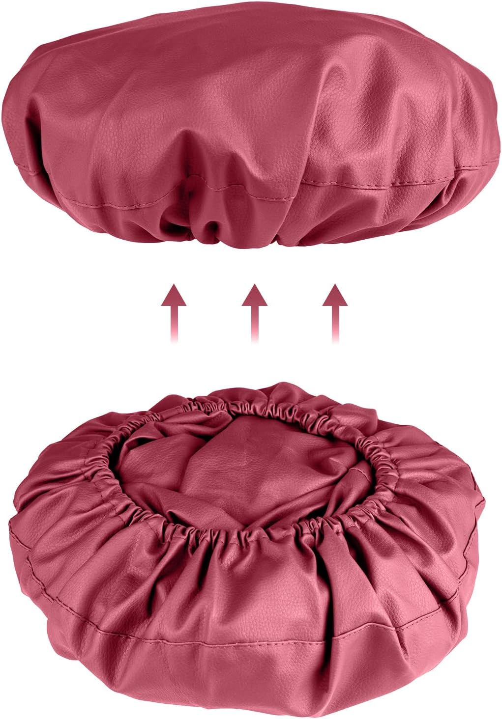 4-Piece Dental Chair Covers Set - Full PU Leather, Waterproof & Elastic Protective Case for Dentist Equipment (Average Size, Magenta)