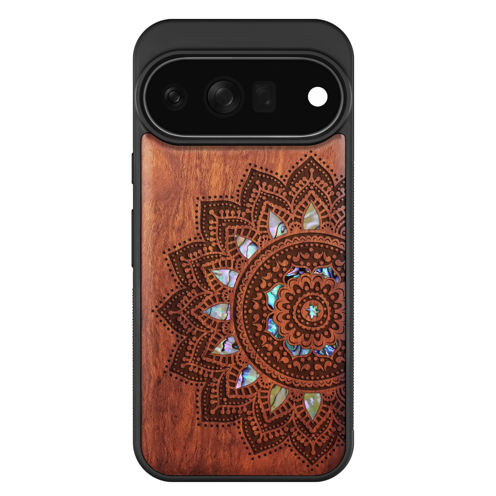 Coque Pixel 11 Pro antichoc protégeant votre mobile avec style unique en bois mandala Magsafe - 8
