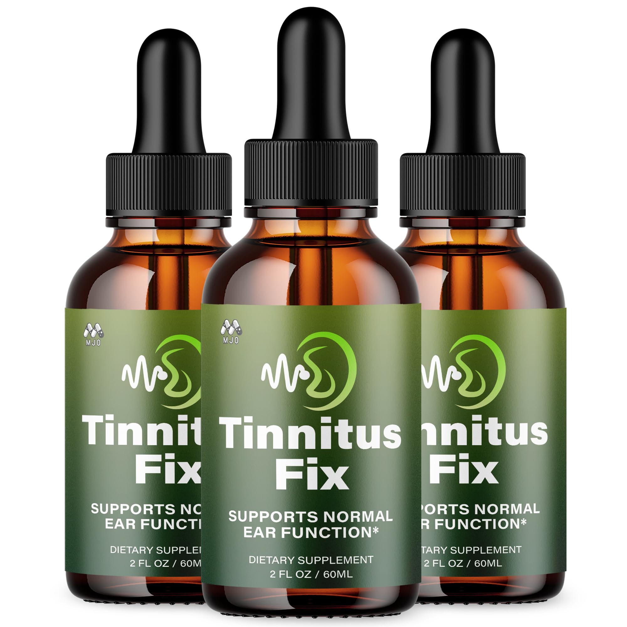 (3 Pack) Tinnitus Fix Drops, Official TinnitusFix Hearing Support Drops with All Natural Ingredients, Advanced Ear & Hearing Wellness Support with Premium Vitamins for Women & Men (90 Servings)