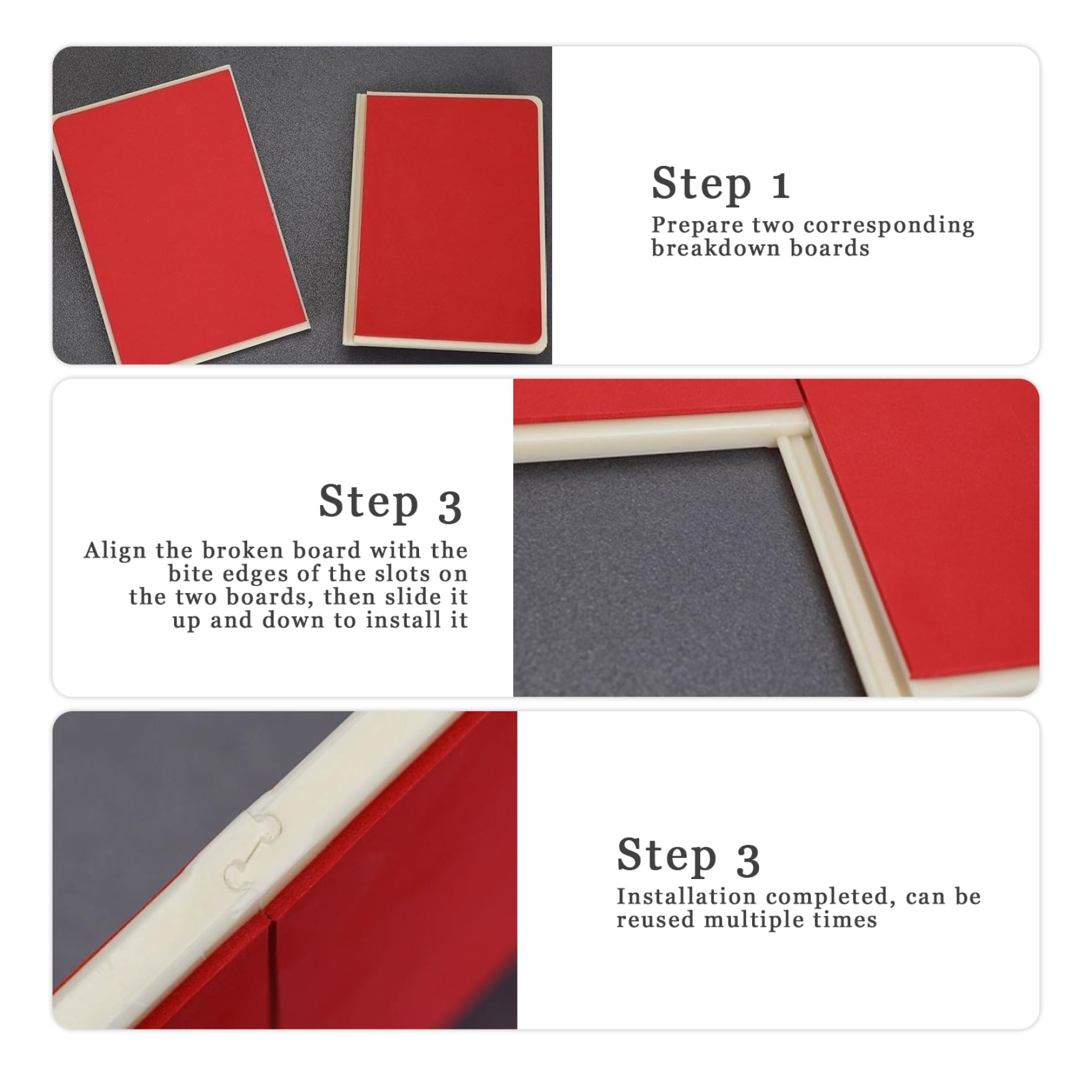 Wiederherstellbares Board für Kinder wiederverwendbar verdickte ABS Eva Training Taekwondo Board Taekwondo Breaking Boards für leistungsübende Test -Tests, Red |.Taekwondo Boards
