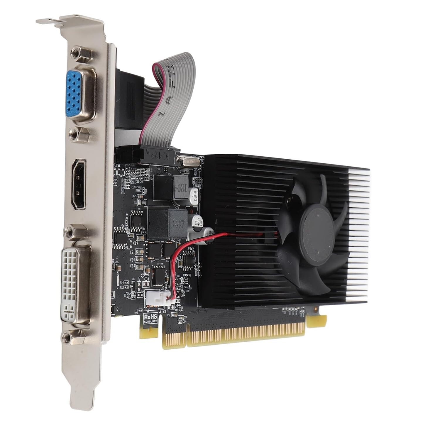 GT740 Graphics Card, 4GB DDR3 128 Bit PCI E 3.0 X16 Computer Video Card with Single Fan, Support DVI, VGA, HDMI
