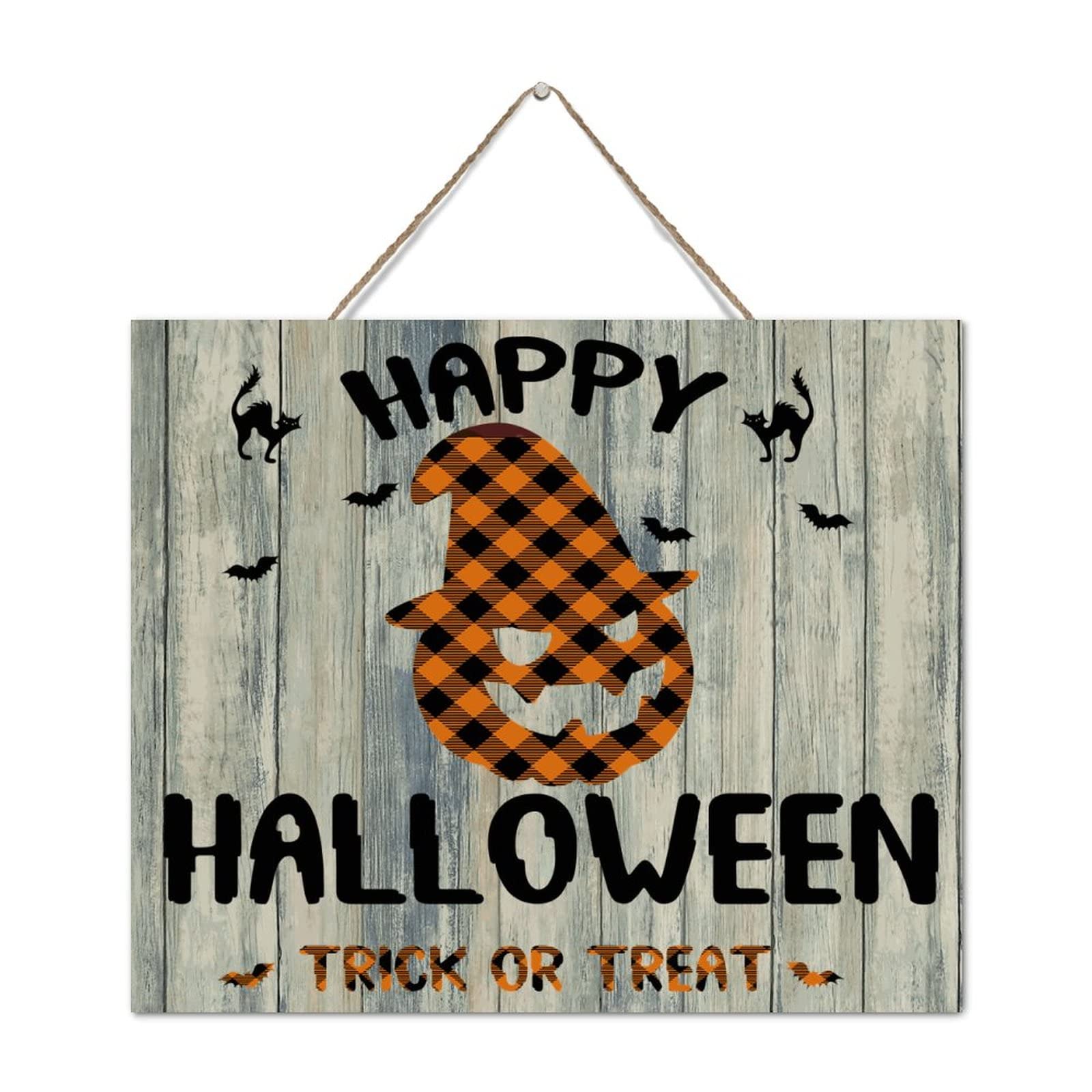 Décoration murale Halloween en bois pour salon et bureau chic