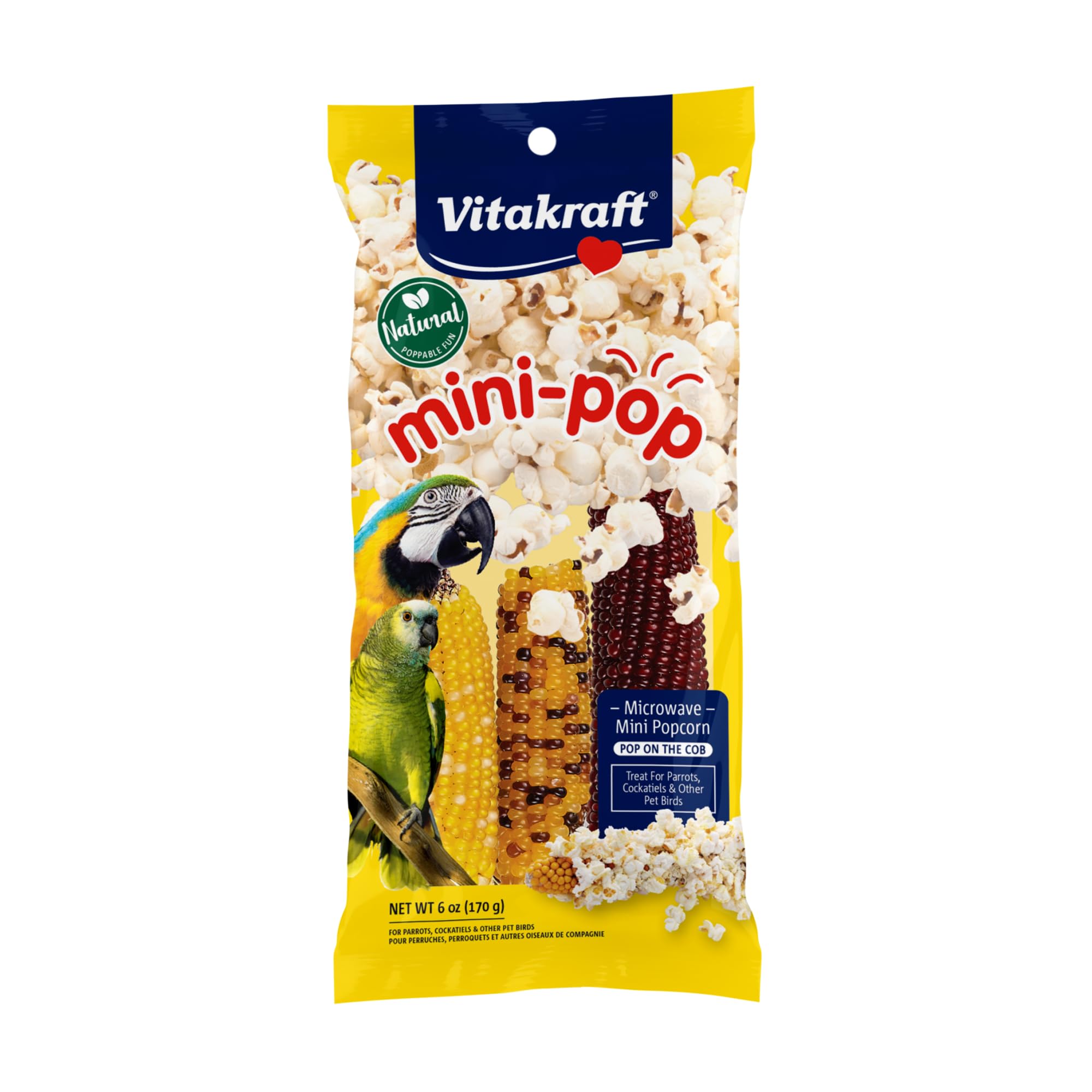 Vitakraft Mini-Pop Corn Cob Bird Treat 6 Ounce (Pack of 1)