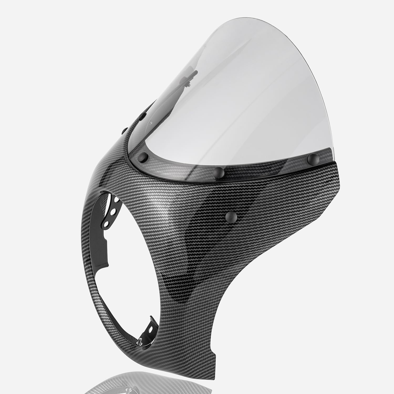 Motorcycle Windshield Windscreen Headlight Cover Fit for Eliminator 500 2024 2025 Wind Shield Screen Deflector Visor, Carbon Fiber Look+Light Smoke