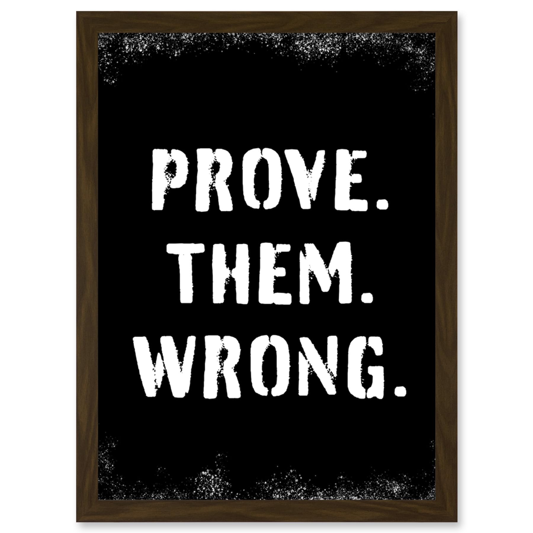 Artery8 Exercise Wall Art Prove Them Wrong Inspirational Positive Motivational Gym Workout Living Room Aesthetic Artwork Framed Wall Art Print A4