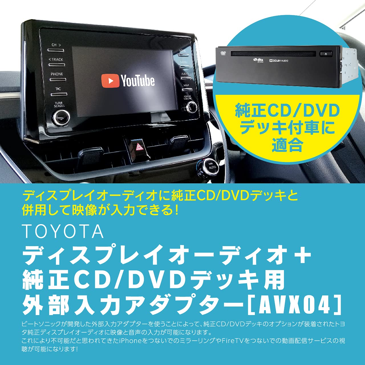 Amazon | ビートソニック(Beat-Sonic) ディスプレイオーディオ外部入力 