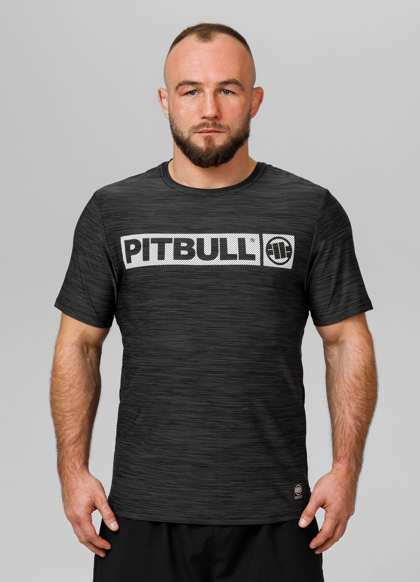 PITBULL Camiseta deportiva para hombre Hilltop Performance Pro+ 190 g/m², transpirable, de secado rápido, elástica, para fitness y entrenamiento, camiseta deportiva