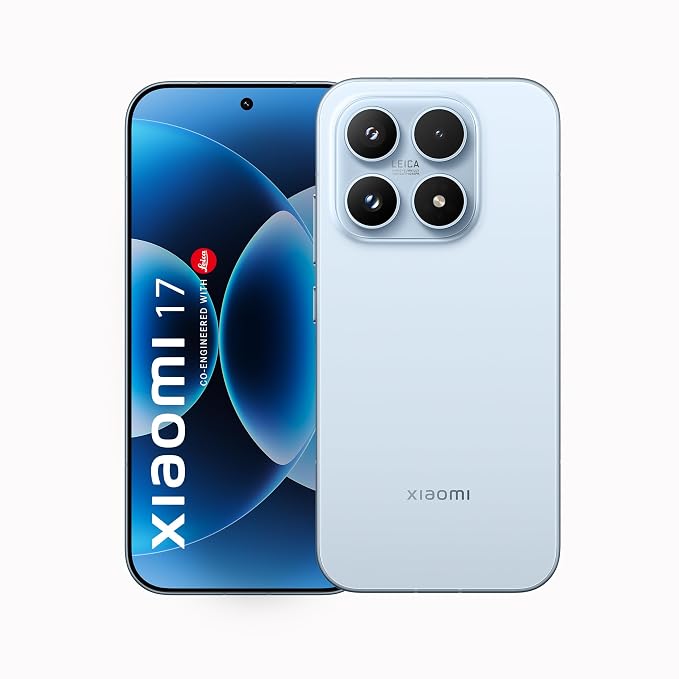 XIAOMI 17 (12GB/512GB)|50MP Leica Triple Camera|Snapdragon 8 Elite Gen 5|6.3" CrystalRes 1-120Hz AMOLED|6330mAh Battery|100W HyperCharge HyperOS 3|3500nits Display| Ice Blue Edition