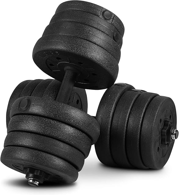 Fitness Dumbbell Set, dumbbell bars pair, dumbbells set 30kg 2X Dumbbell Set, 30kg Weight Plates for Weight Gym Workout Biceps Triceps Free Weights Training