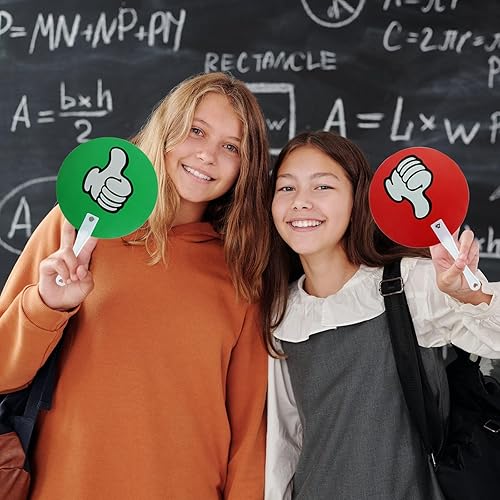 Miniatura 7 de Paquete de 30 paletas de votación para el aula, suministros para el aula, suministros para profesores, letreros de sí o no para el aula, suministros