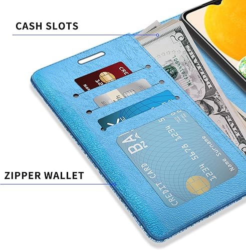 Miniatura 2 de Funda para teléfono Galaxy A13 5G, funda para Samsung Galaxy A13 5G para billetera de cuero con bolsillo abatible con soporte y ranuras para