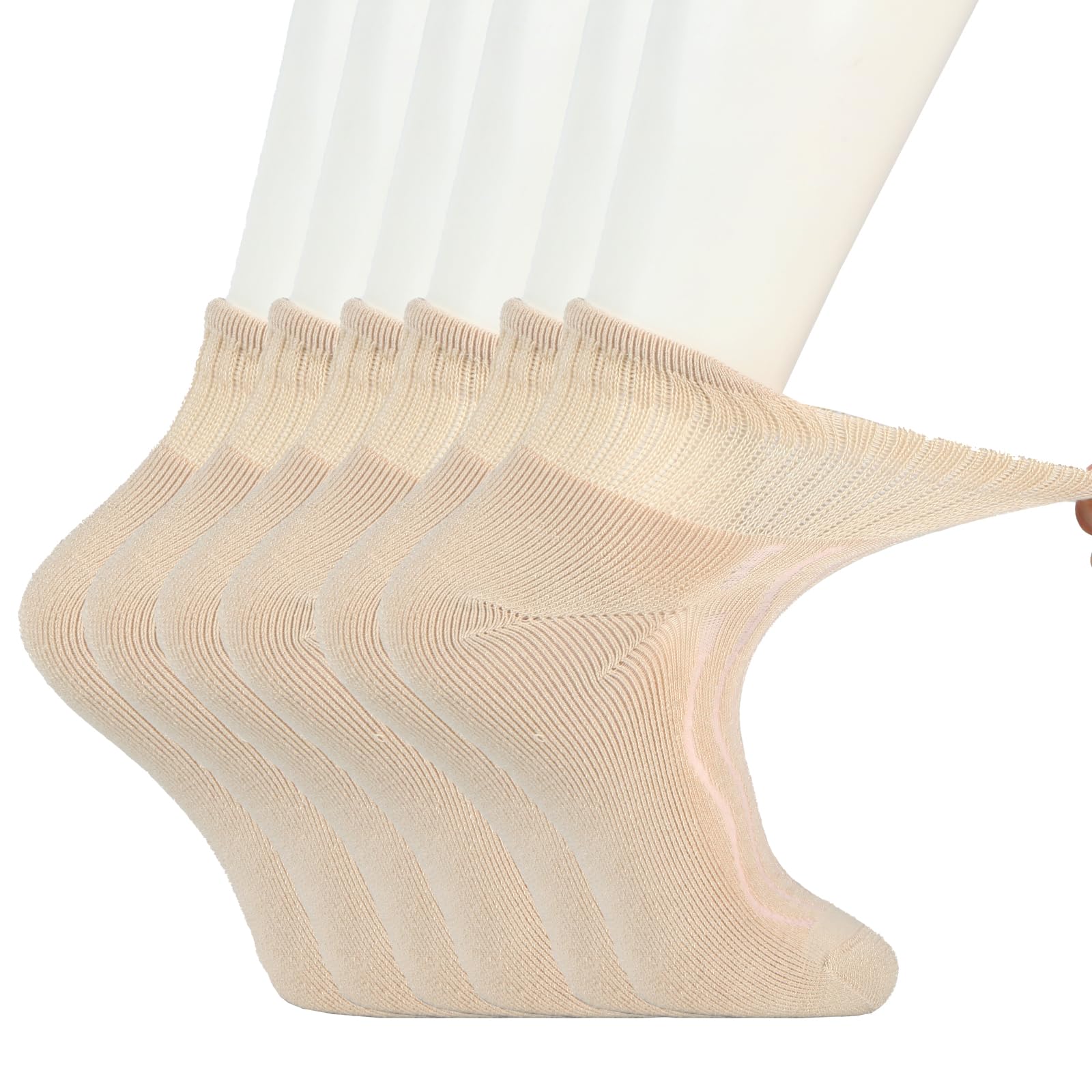 +MD Diabetic Socks for Men Women-6 Pairs, Non-Binding Extra Wide Ankle/Crew Socks, for Edema Circulator 9-11 10-13 13-15