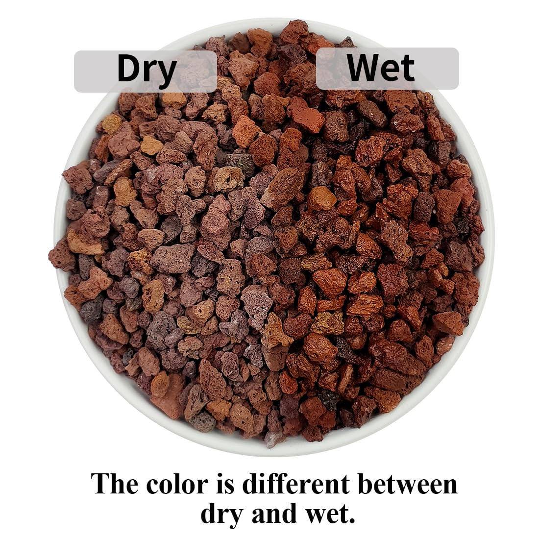 YISZM Roches de lave horticoles rouges pour plantes, plantes grasses, cactus, bonsaï, sol, pierres de lave pour aquarium, pierres décoratives d'extérieur pour projets d'artisanat, remplissage de vase