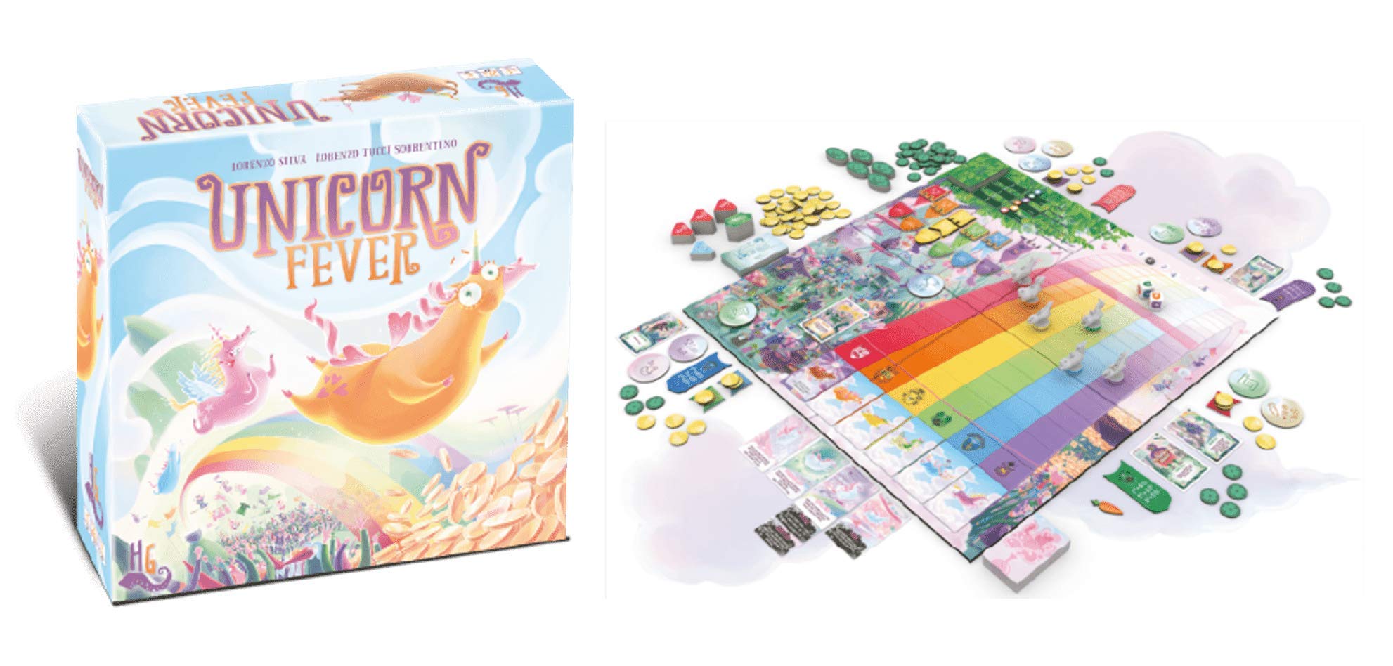 Amazon.com: Unicorn Fever - 古怪的賽車遊戲,Place Bets and Magically Influence The  Race by Casting Spells on The Unicorns(英文版) - 購買合約並贏取金幣,2-6 名玩家,40 分鐘,適合14  歲及以上兒童: