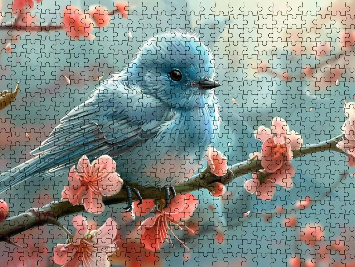 Brzoskwiniowe ptaki, puzzle 5000 dla dorosłych, drewniana układanka LDYQS4