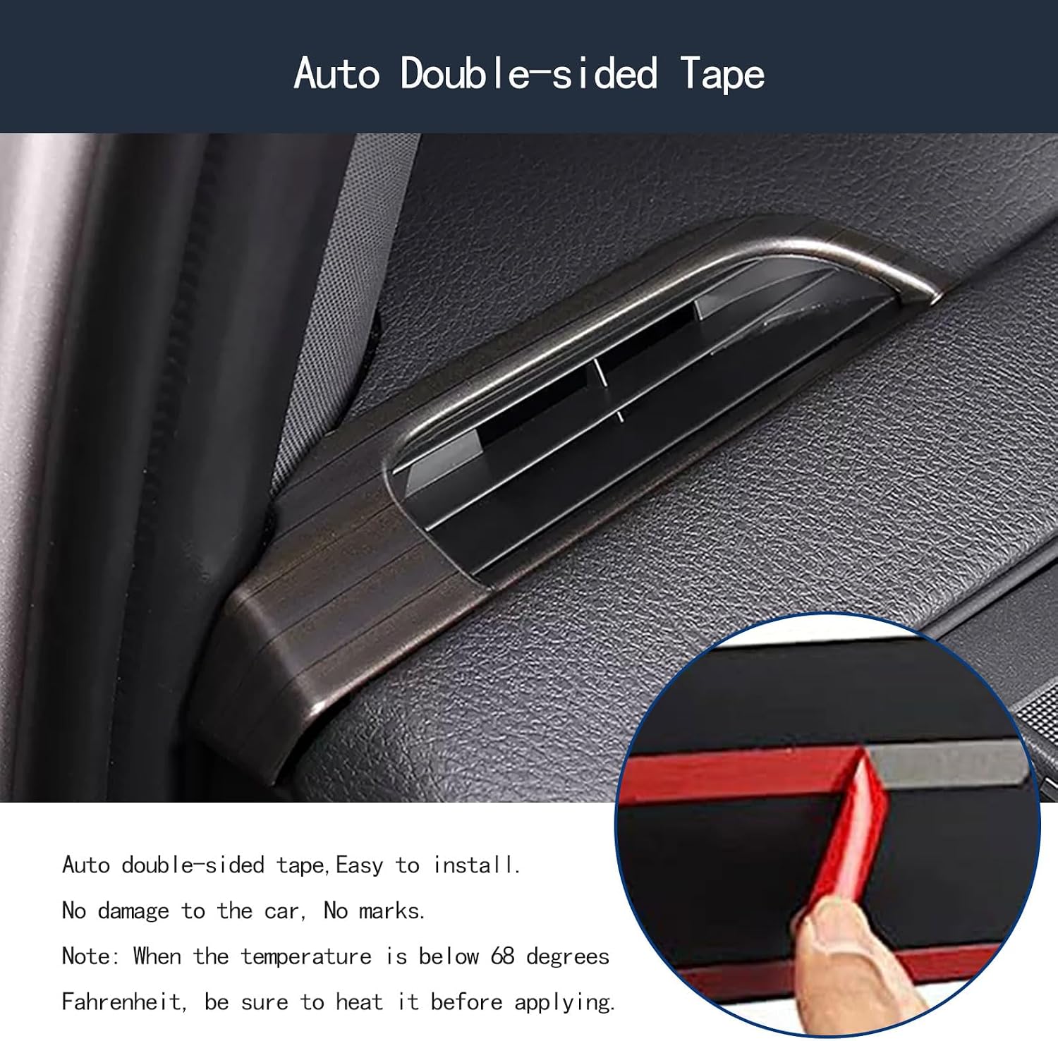 Upper Air Vent Cover Trims Compatible with Toyota Sienna 2021 2022 2023 Dashboard Air Vent Trims Wind Outlet Cover Interior Car Accessories ABS 1PCS (Peach Wood Style)