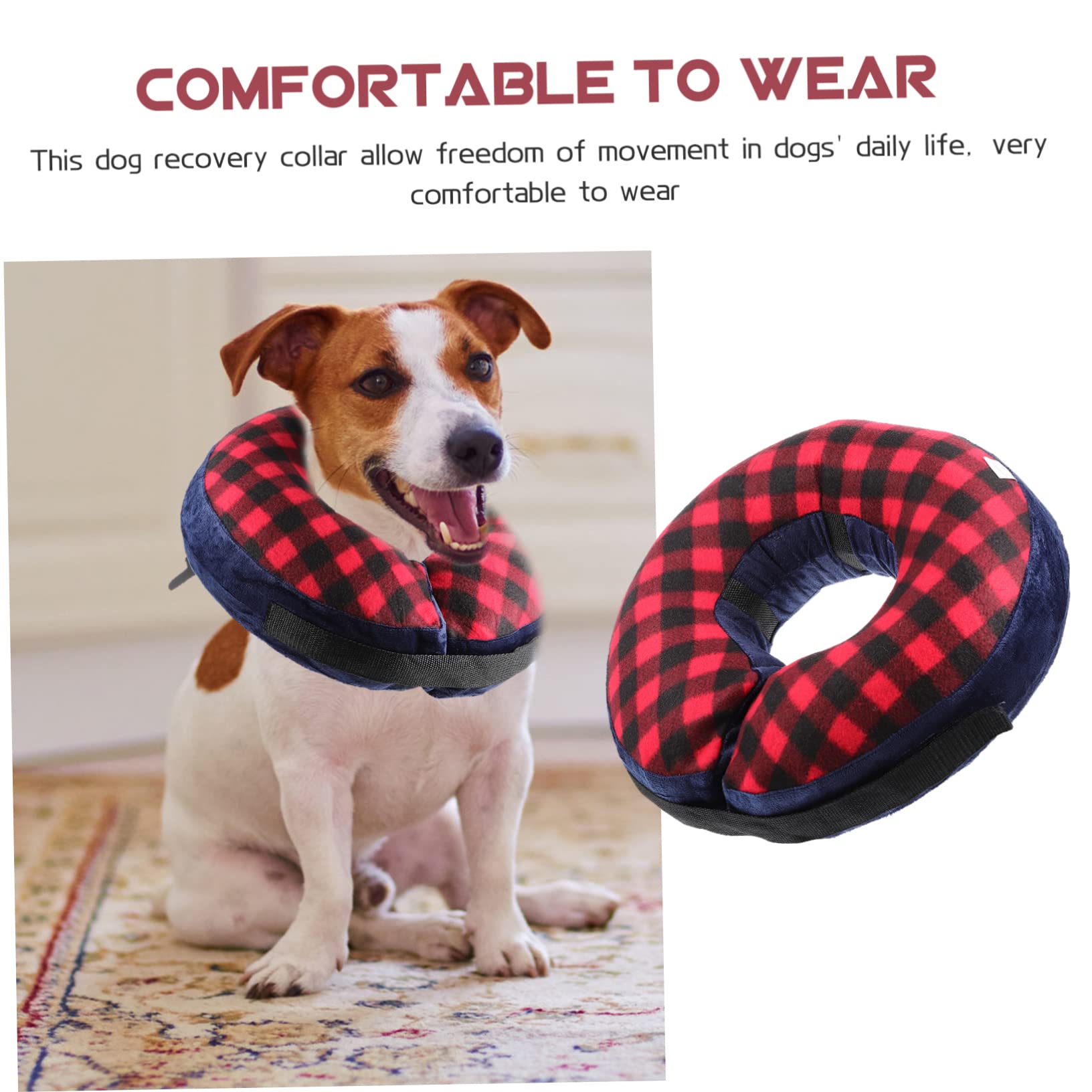 VANZACK 5pezzi Collare Protettivo Per Cani Inflatable Collare Elisabettiano Per Post-operazione Neck Collar Comodo Per Previene Leccare e Morsi