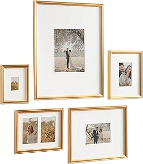 Kate and Laurel Adlynn Traditional Picture Frame Set, Set of 5, Varying ...