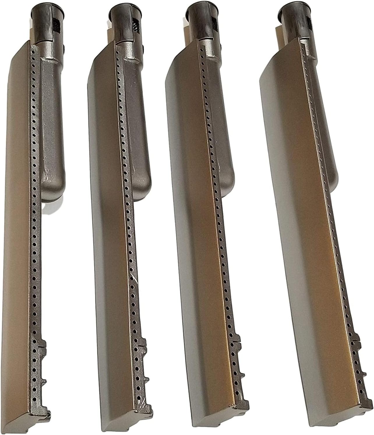 Set of 4 Cast Stainless Steel Burners for Bull BBQ, Cal Flame, Blaze, Turbo, Aussie, Thermos, Jenn Air, and More, Heavy Duty Replacement Parts CITSS, CIT-SS, 23301, 16516, 26106, 44305