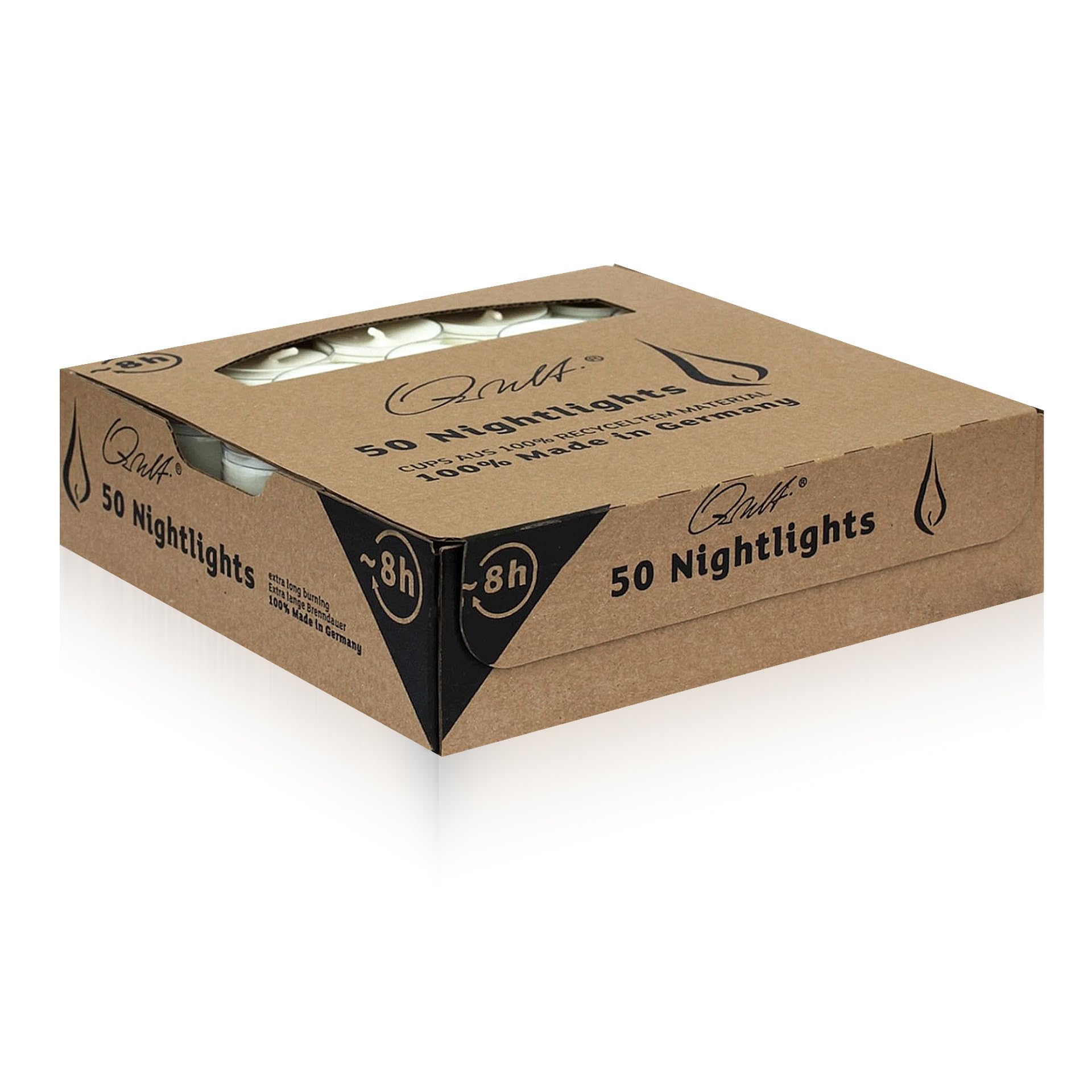 Qult Farluce podgrzewacze w etui z tworzywa sztucznego – bez sadzy – bezzapachowe – Nightlights i Maxilights (Qult Farluce Nightlights, 1)