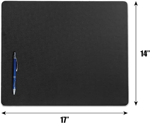 Miniatura 10 de Dacasso Almohadilla protectora para mesa de conferencias de cuero sintético negro de 17 x 14 pulgadas