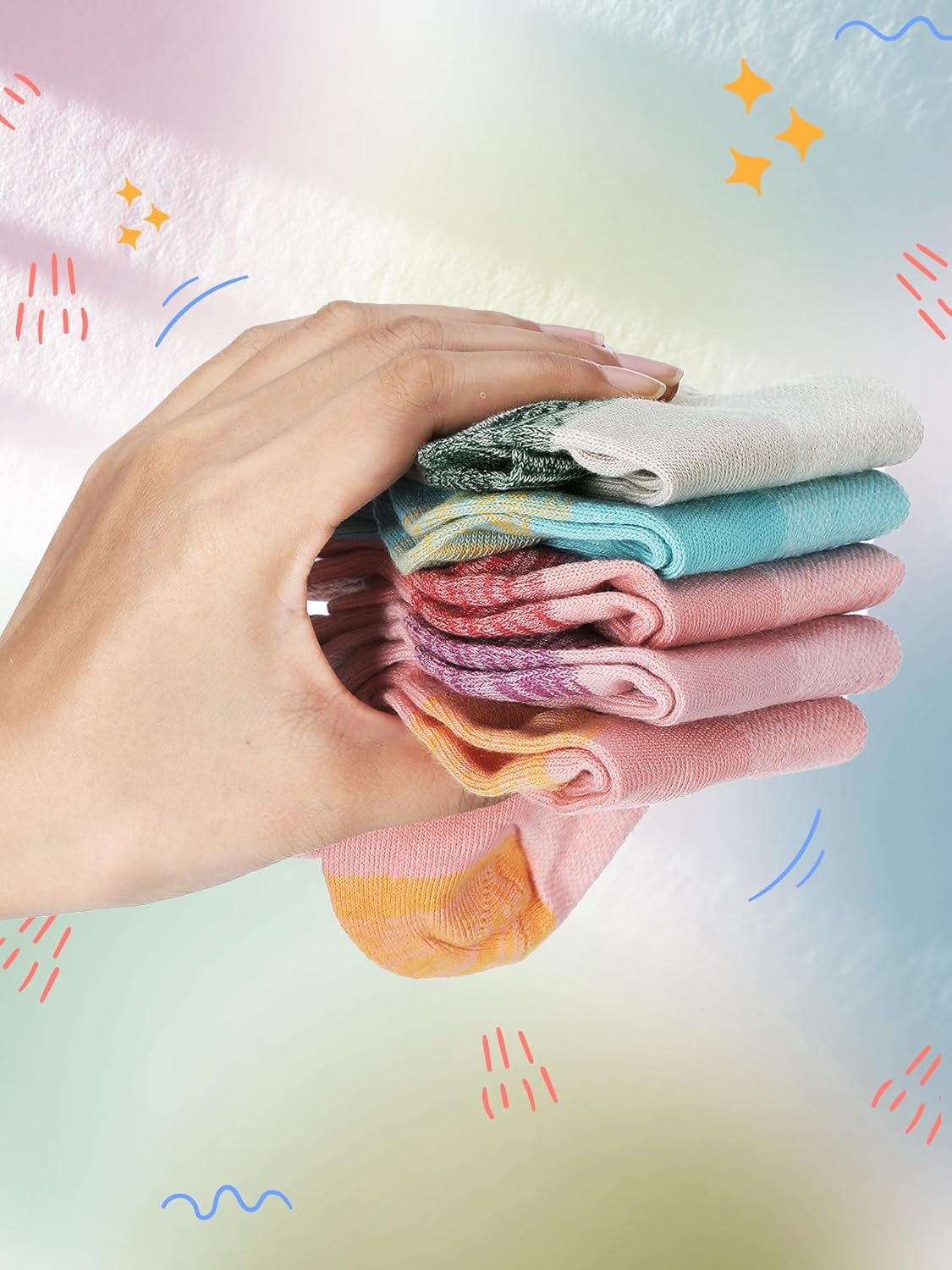 Bencailor 15 Pairs Women Crew Socks Running Cotton Ankle Socks for Women Athletic Hiking Walking Unisex 5-9 - Image 6